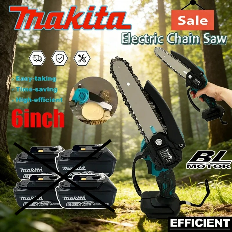 Power Tools Wood - Makita 6 Inch Chain Saw 18V