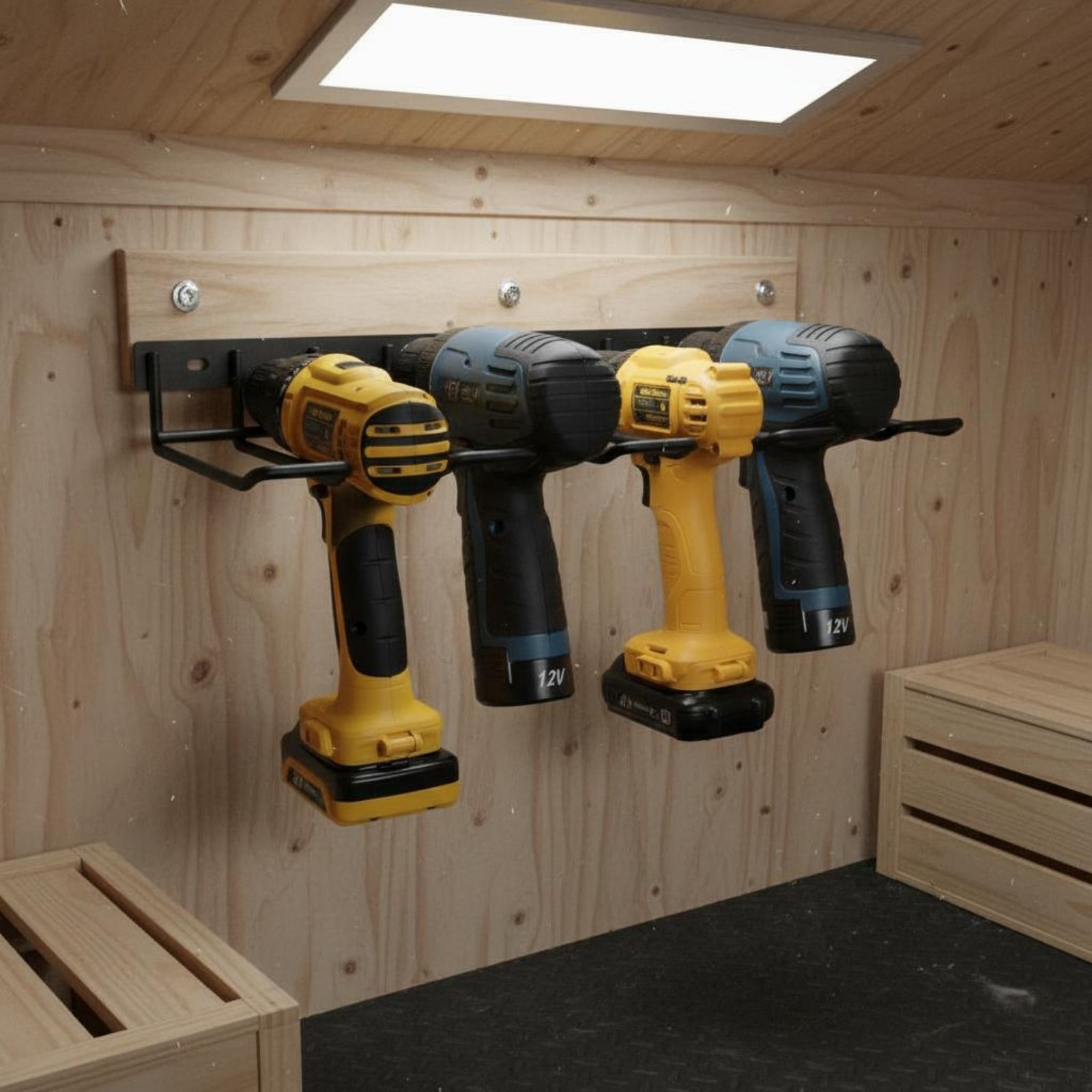 Power Tools Workshop - Wall Mount Drill Holder Easy Installation