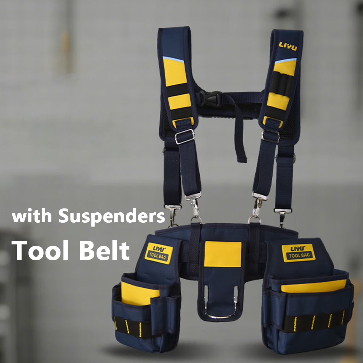 Bag Power Tools - LIYU Tool Belt with Suspenders, 600D