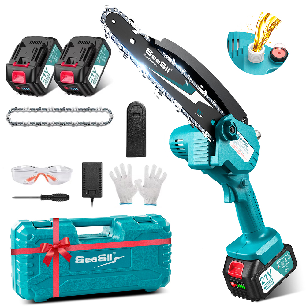 Power Tools Makita Set - SEESII 8'' Mini Cordless Chainsaw kit