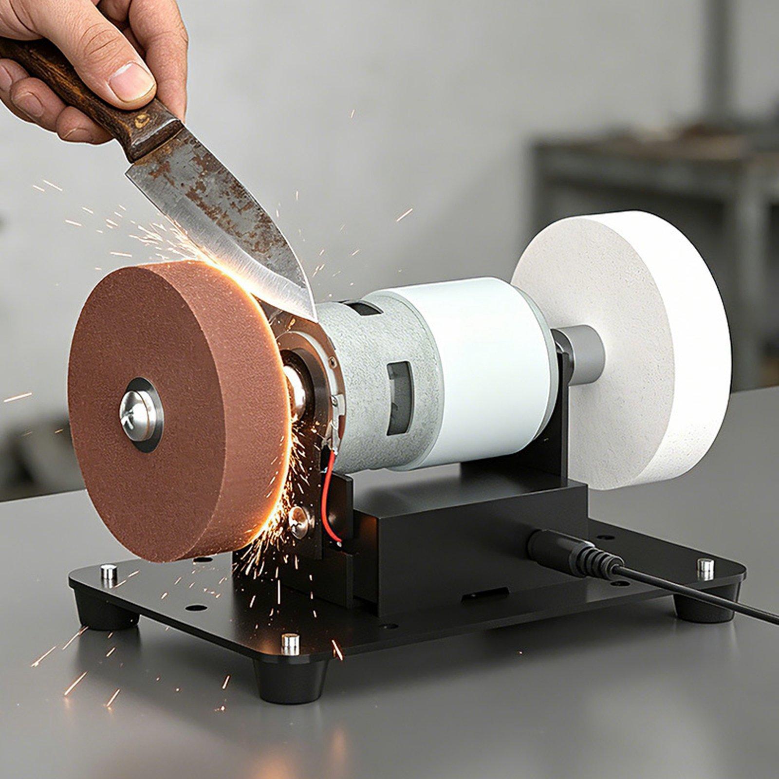 Belt Sander Portable - Mini Bench Grinder Tabletop Electric Metal