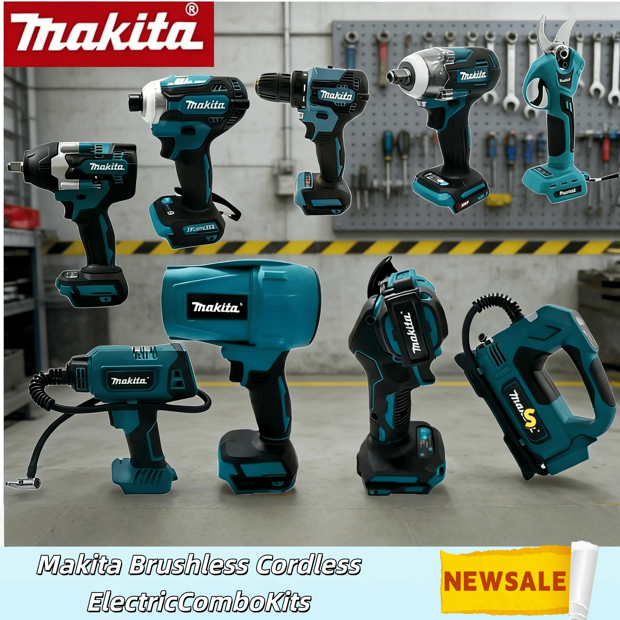 Power Tools Makita Set - Makita Brushless Cordless Hammer Drill, Angle