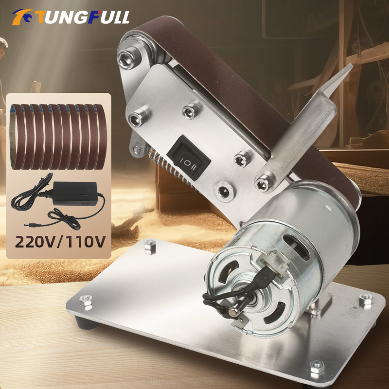 Belt Sander Portable - 220V/110V Belt Grinder Mini Belt Grinding