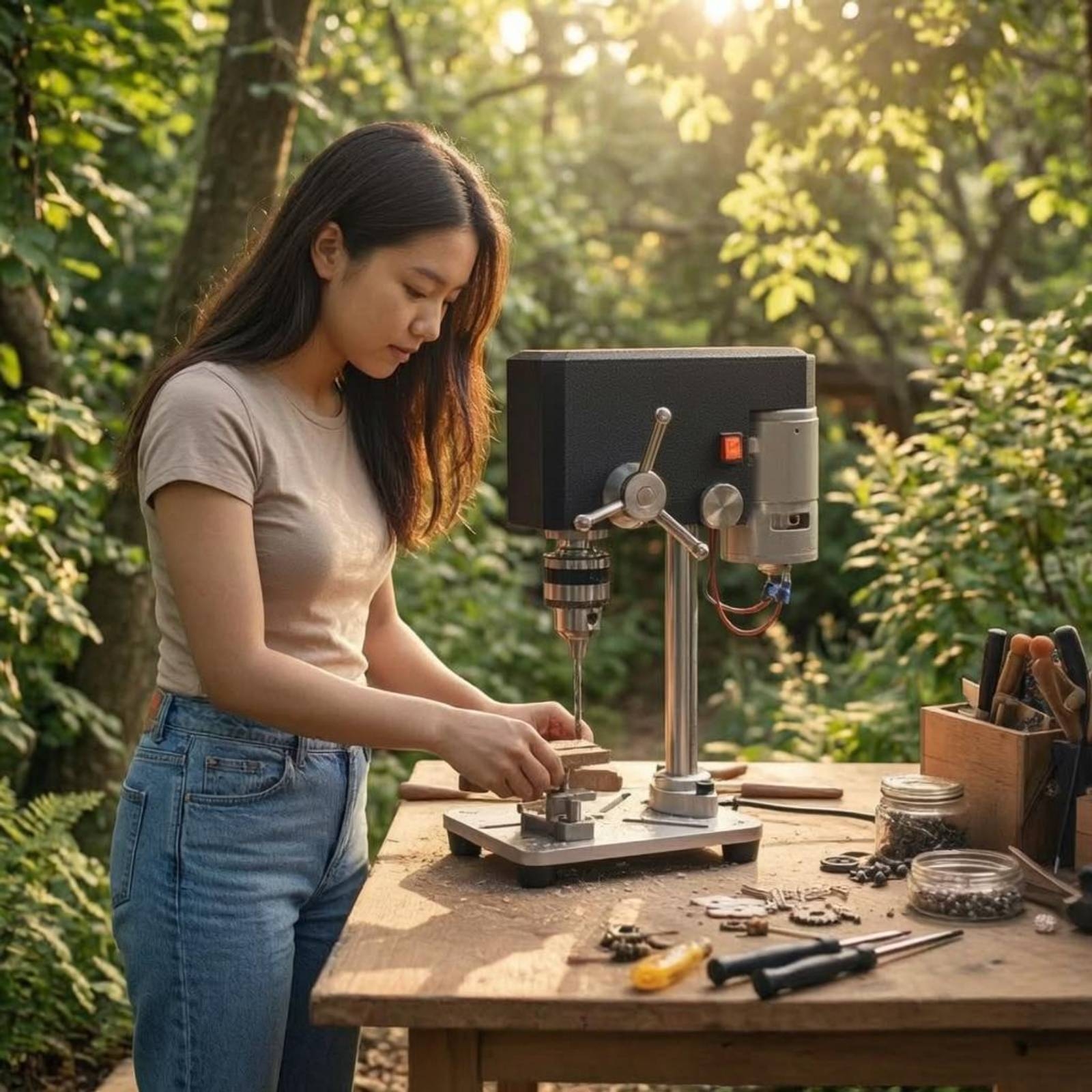 Mini Bench Drill Press Small S - Power Tools Workshop review and price