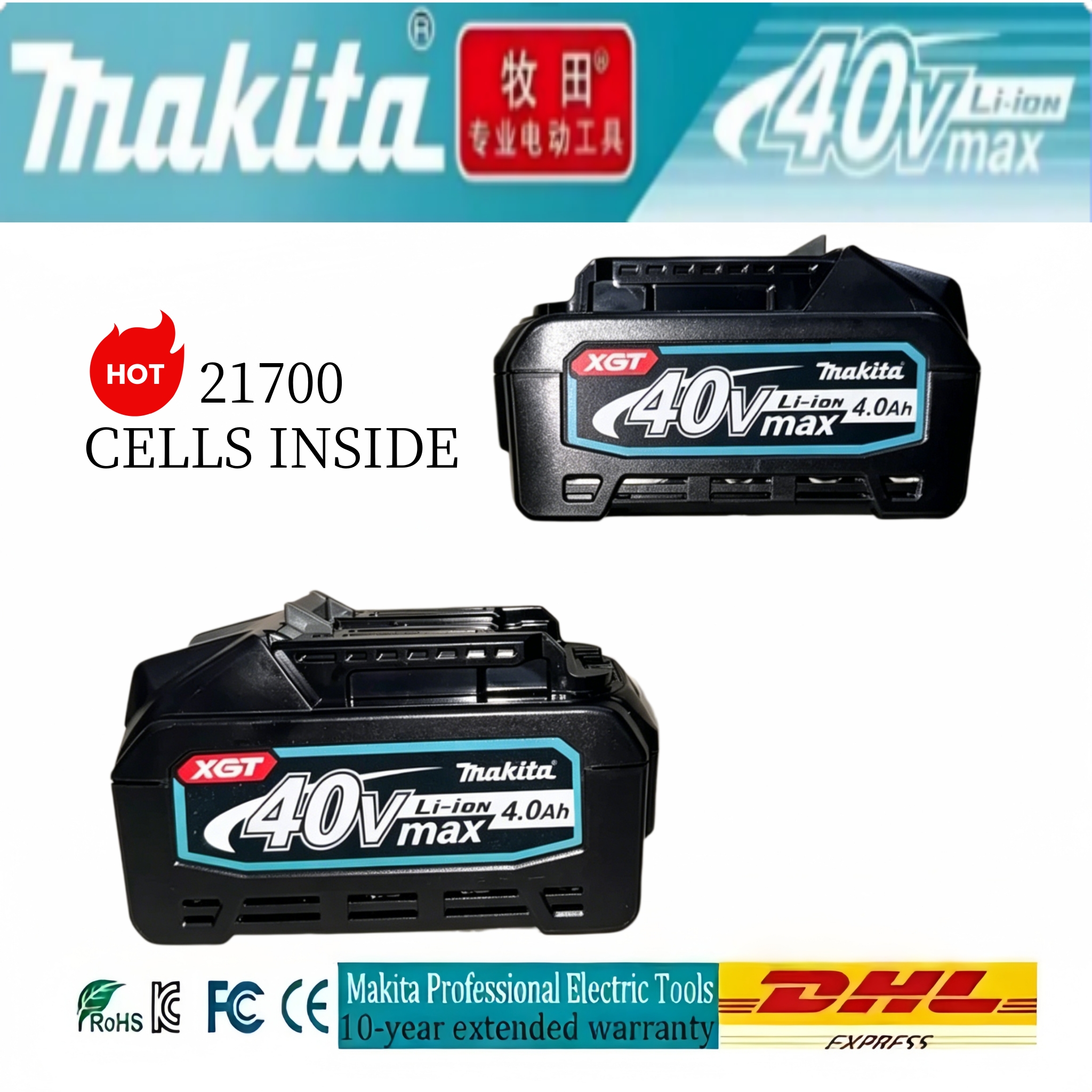 Makita 40V4.0Ah Battery BL4050 - Makita Power Tools Xgt review and price