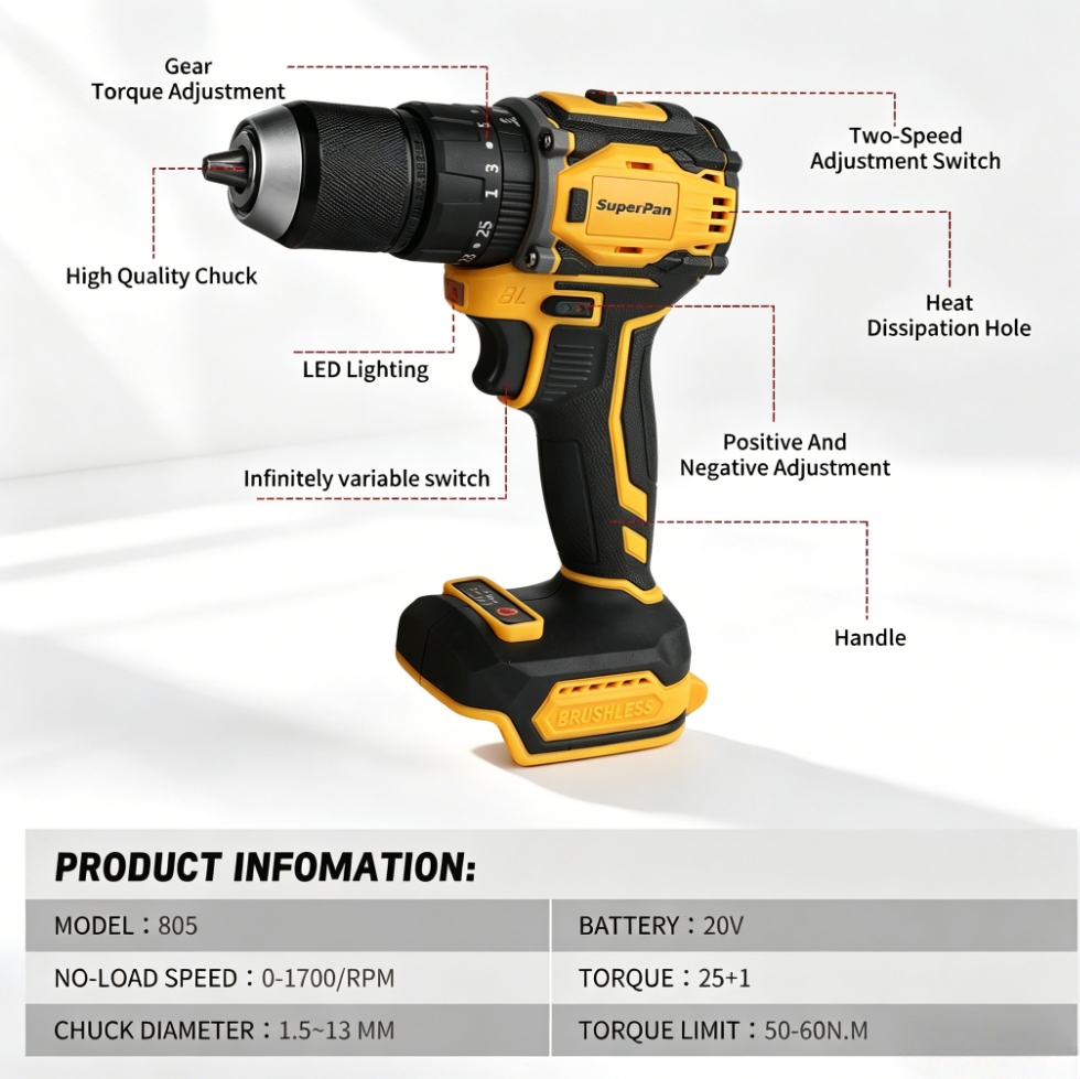 Brushless electric drill concr - Power Tools Wood review and price