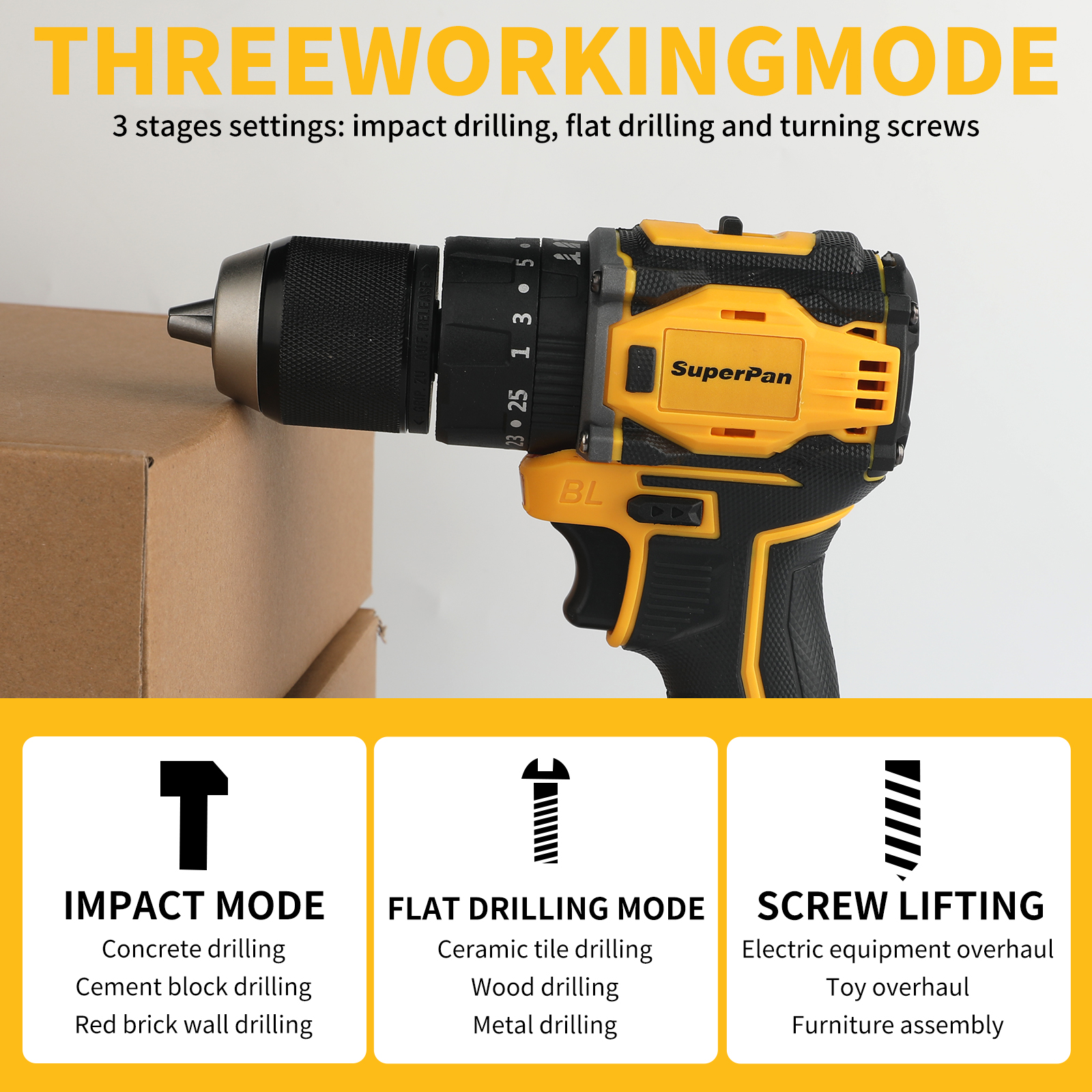 Brushless electric drill concr - Power Tools Wood review and price