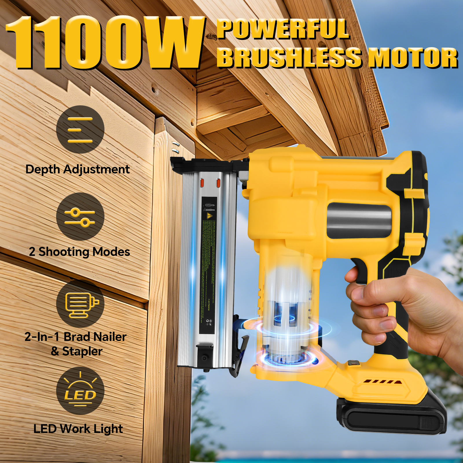 Brushless Brad Nailer 0-50mm 2 - Staple Gun Electric review and price