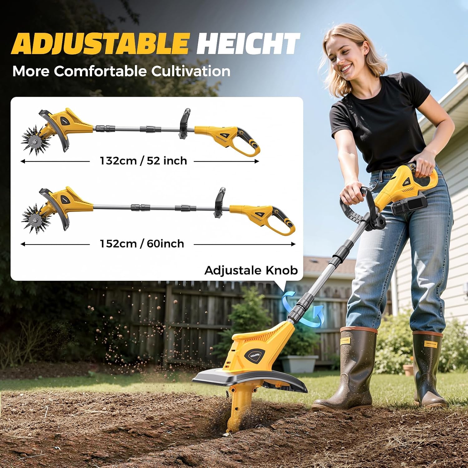 Cordless Tiller Cultivator Com - Power Tools Workshop review and price