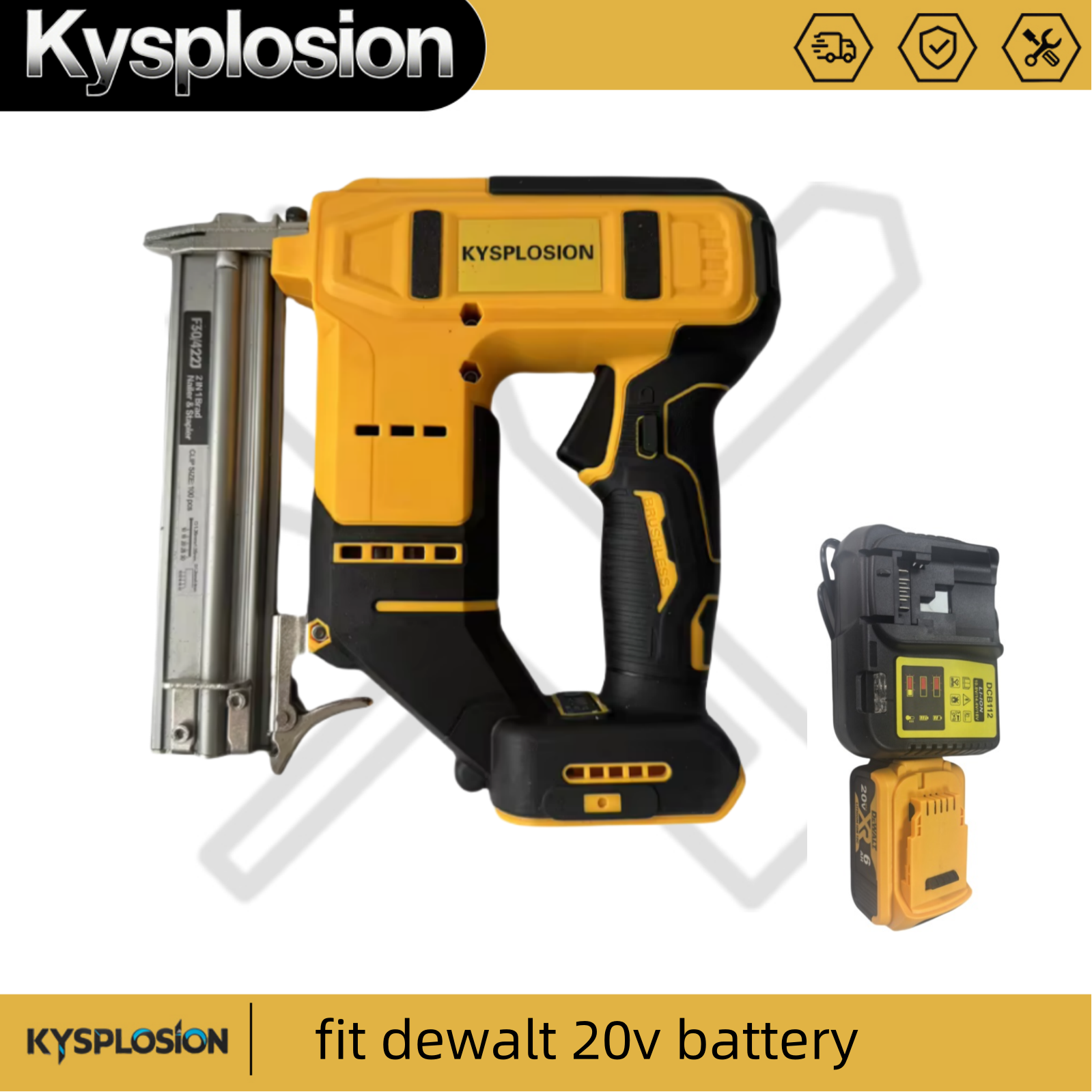 Brushless Nail Gun F30G Tacker - Staple Gun Electric review and price