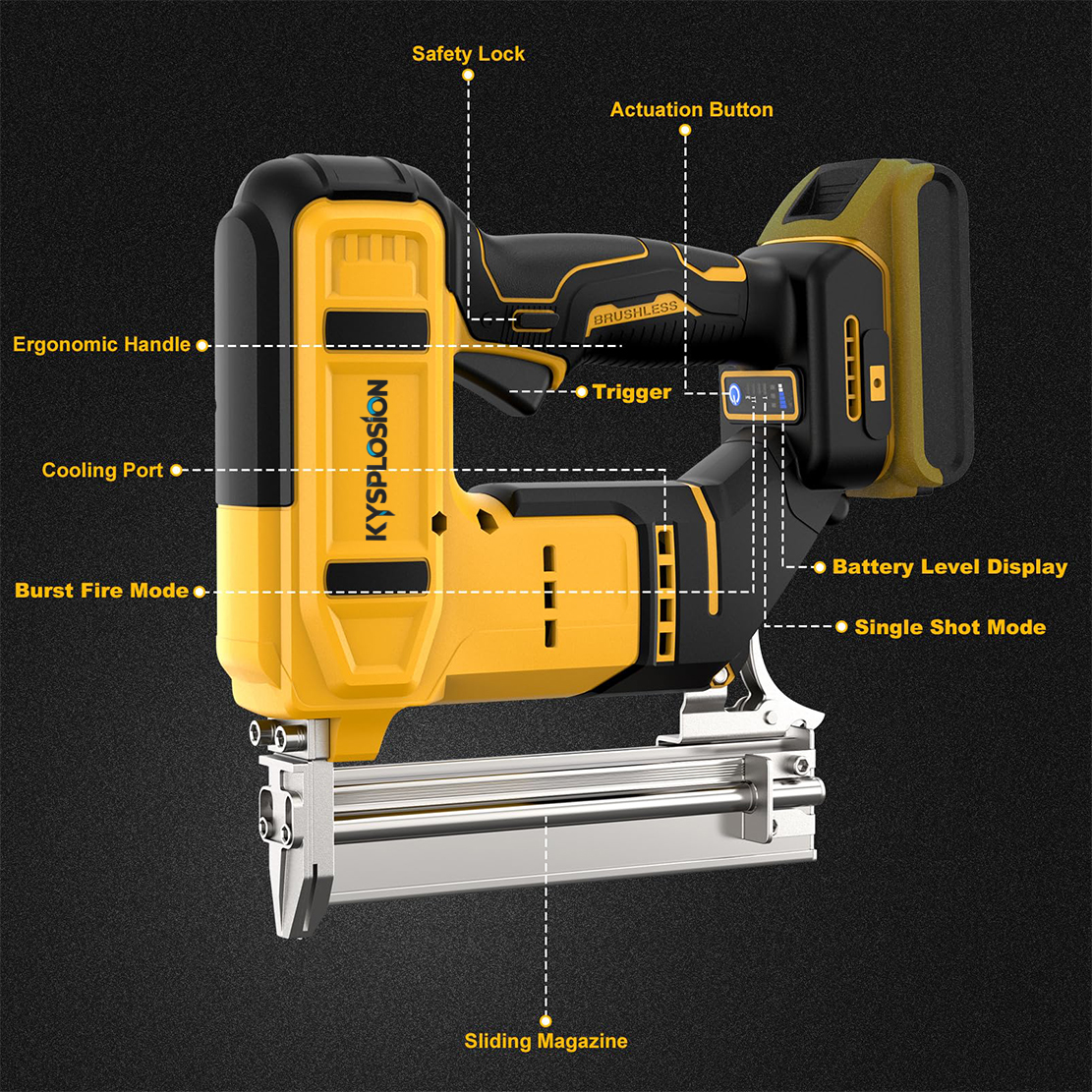 Brushless Nail Gun F30G Tacker - Staple Gun Electric review and price