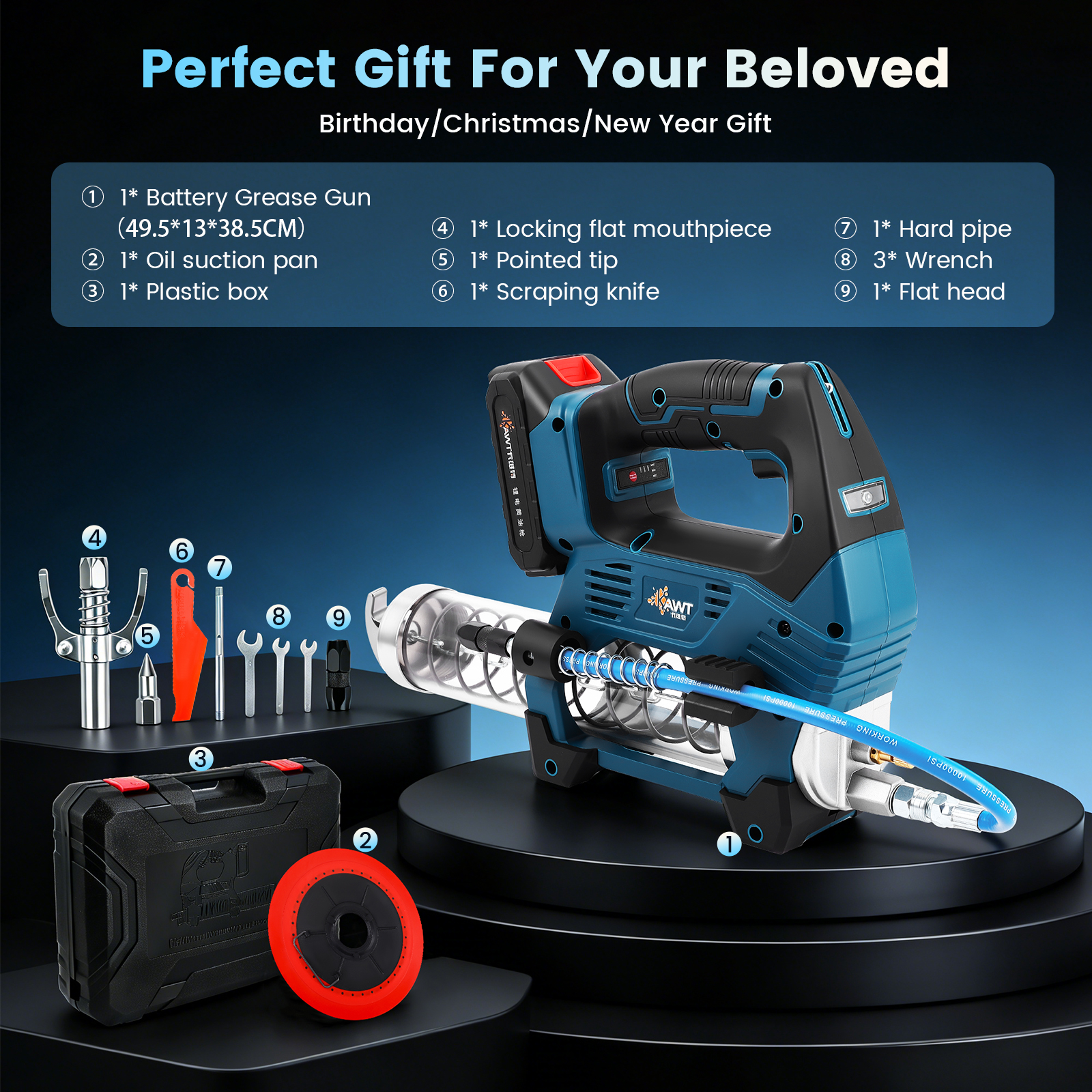Battery Grease Gun, 12000 PSI  - Power Tools Grease review and price