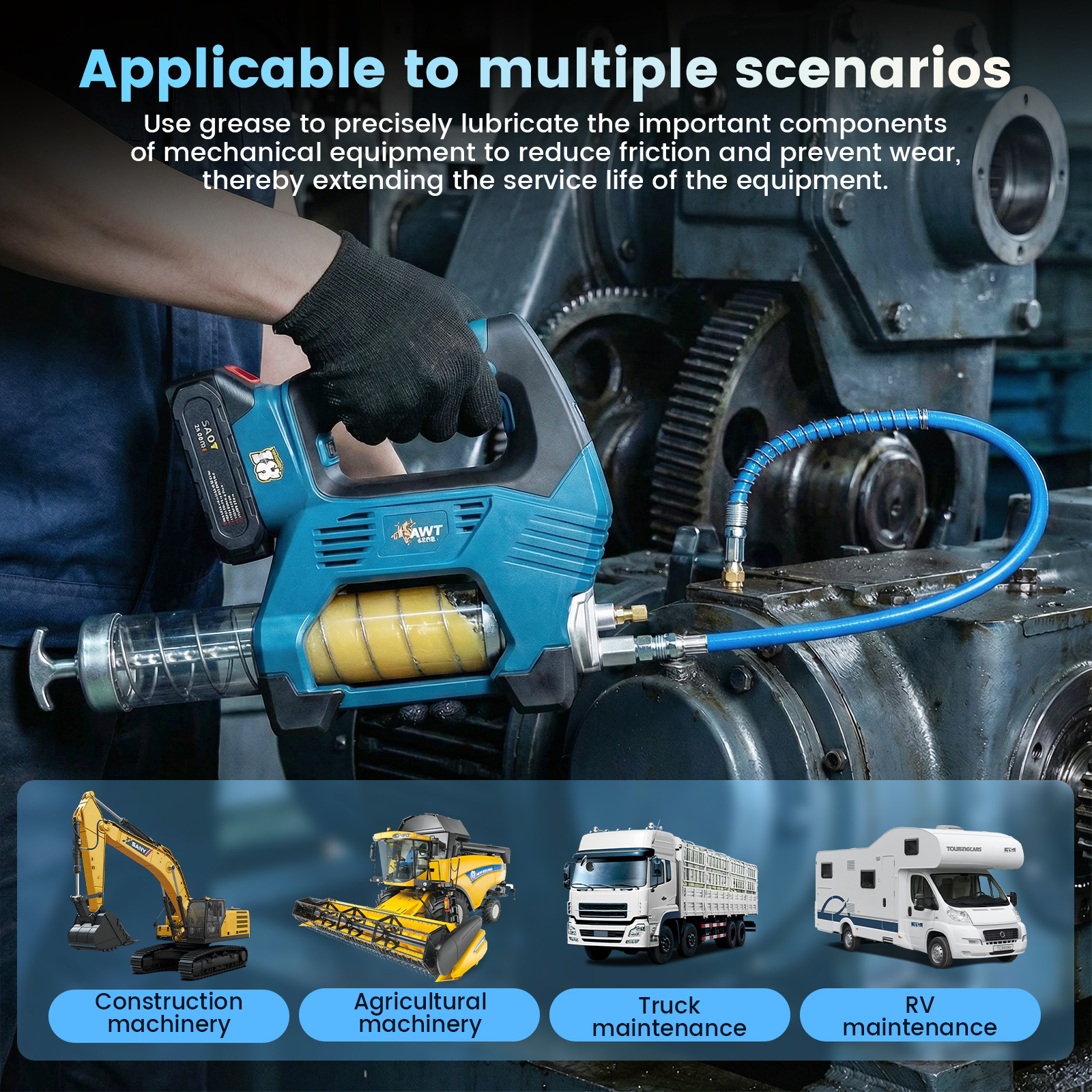 Battery Grease Gun, 12000 PSI  - Power Tools Grease review and price