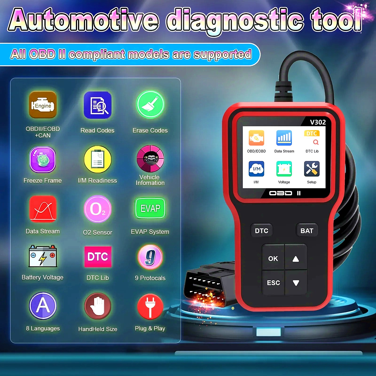 Professional Car Code Reader D - Power Tools English review and price